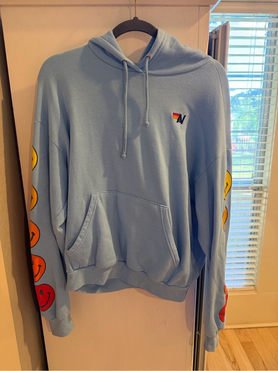 Aviator Nation Tops - Aviator Nation Smiley Sunset Relaxed Pullover - side XS!